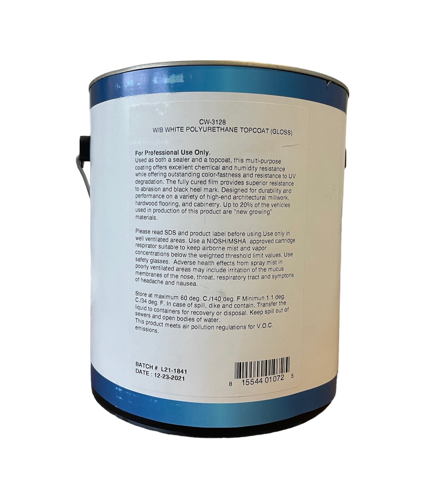 CW-3127 White Polyurethane Topcoat (Semi-gloss)