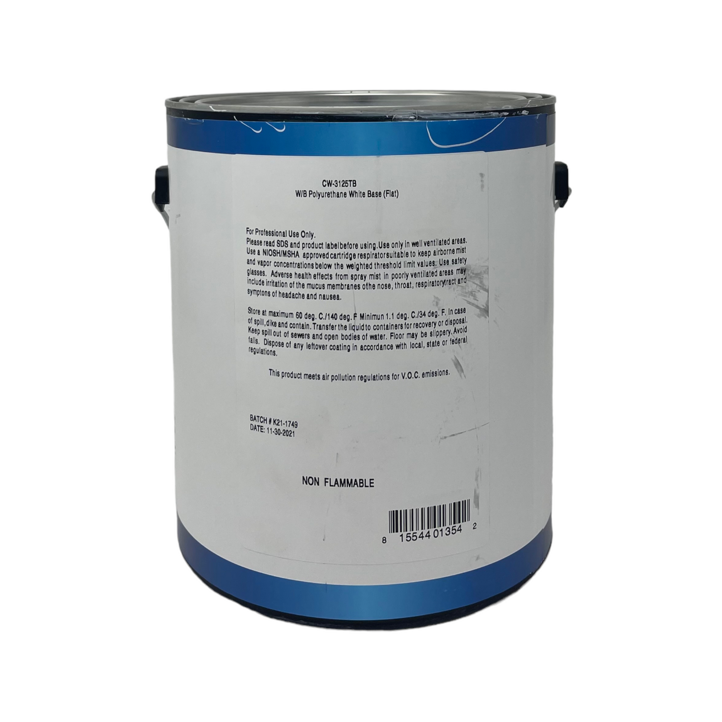 CW-3125TB White Polyurethane Topcoat (flat) 2800 Series